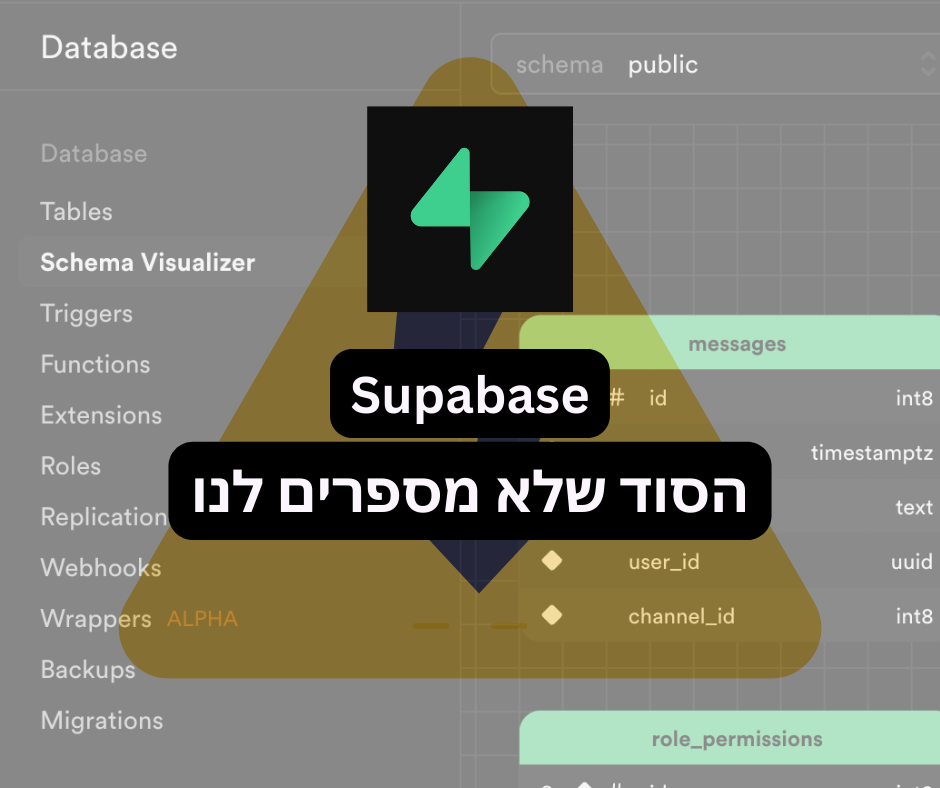 שימוש ב-Supabase כשרת ו-Backend בעולם החדש: יתרונות, חסרונות ומה שביניהם